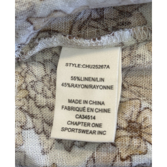 Haver & Blair London Womens Wide Leg Crop Pants Size M Linen Blend Floral NWT - Picture 10 of 12